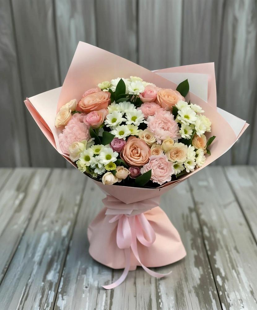 Букет цветов из: Гвоздики, Розы и Хризантемы в Благодатном