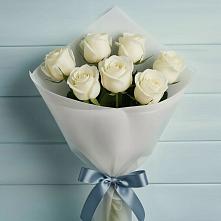 Букет 7 Белых роз Эдлесс Лав #REPLACE_PRED# Благодатном