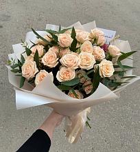 Букет Кремовые розы Латте в Благодатном