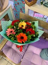 Букет цветов из:  Герберы, Хризантемы и Альстромерии #REPLACE_PRED# Благодатном