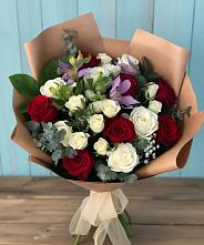 Букет цветов из:  Розы и Альстромерии в Благодатном