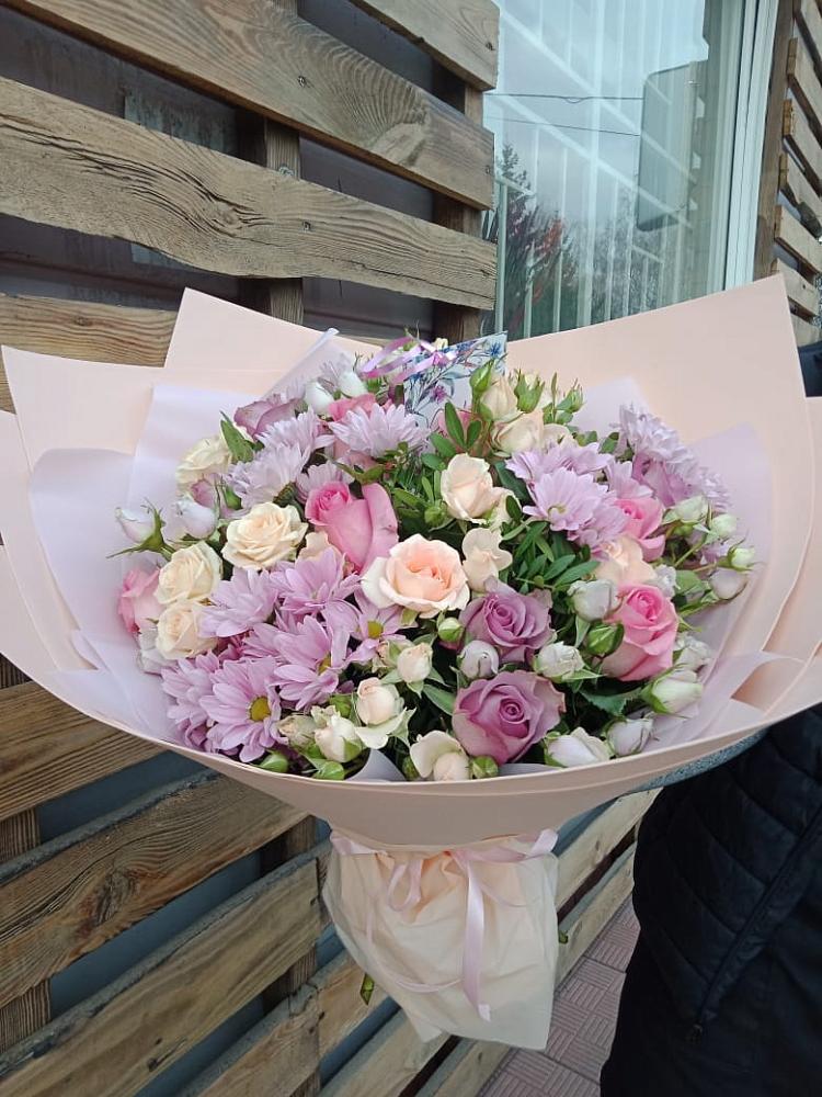 Букет цветов из: Розы и Хризантемы в Благодатном