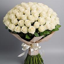 Букет 101 беля роза Белоснежка в Благодатном