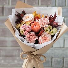 Букет цветов из:  Гвоздики, Хризантемы и Розы в Благодатном