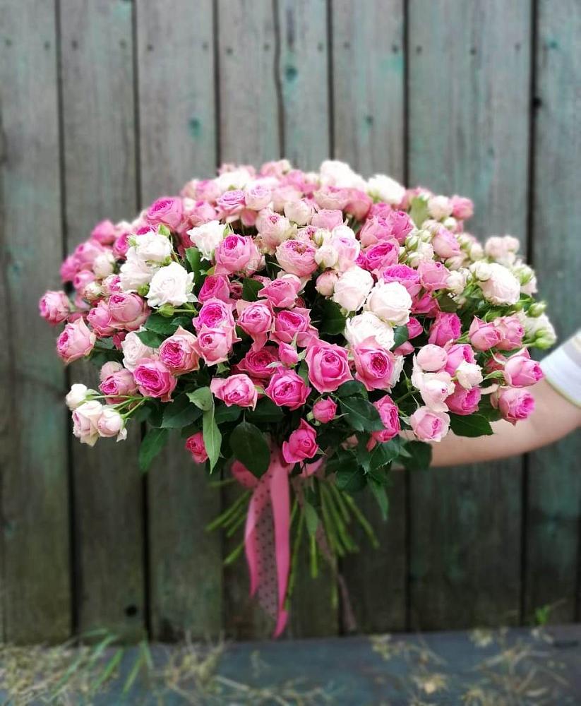 Букет Розовые кустовые розы Натали и Лав Лидия в Благодатном