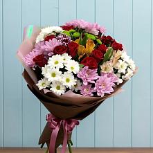 Букет цветов из:  Розы, Хризантемы и Альстромерии в Благодатном