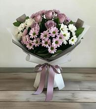 Букет цветов из:  Хризантемы и Розы в Благодатном