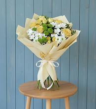 Букет цветов из:  Хризантемы и Розы #REPLACE_PRED# Благодатном