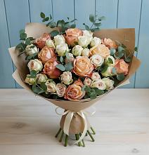 Букет цветов из:  Альстромерии и Розы в Благодатном